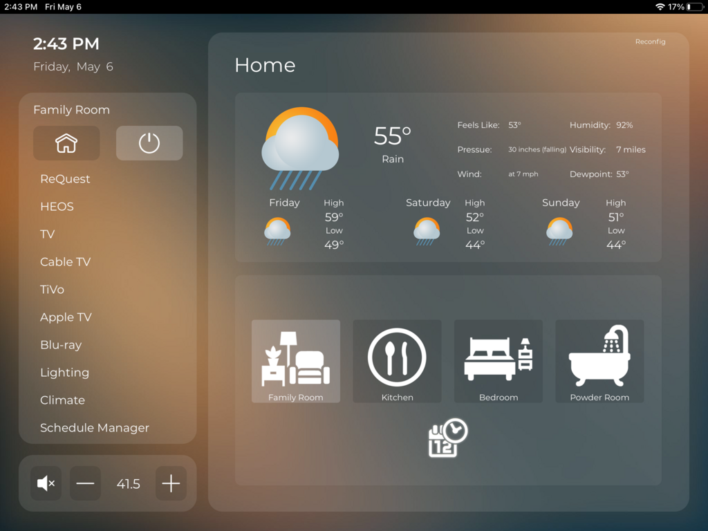 Sample iPad Interface
